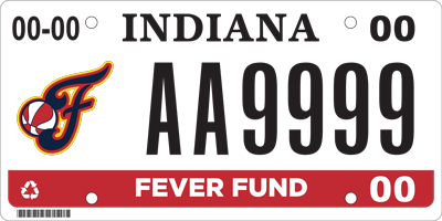 Indiana Fever Fund License Plate