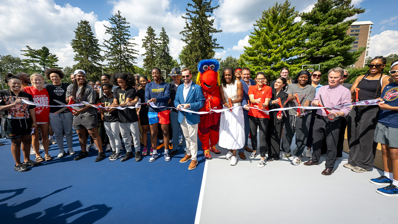 Pacers Foundation, Purdue University and community partners unveil renovated Tarkington Park basketball courts honoring Stephanie White, Tamika Catchings